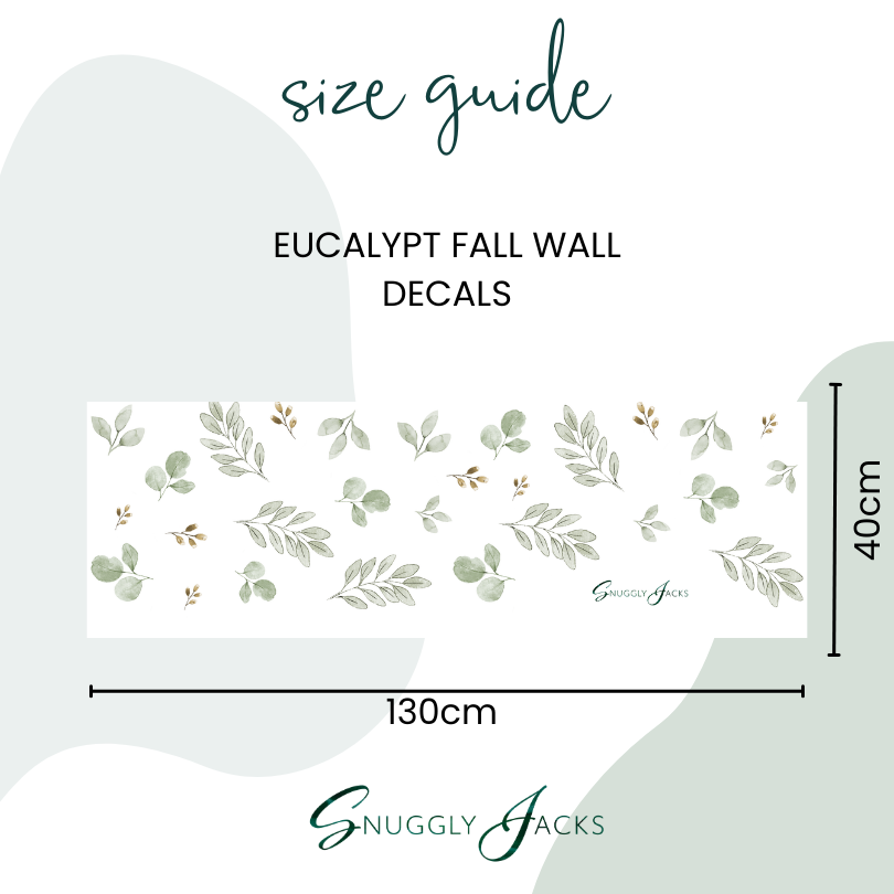 Eucalypt Fall Wall Art Decals / Removable Wall Stickers
