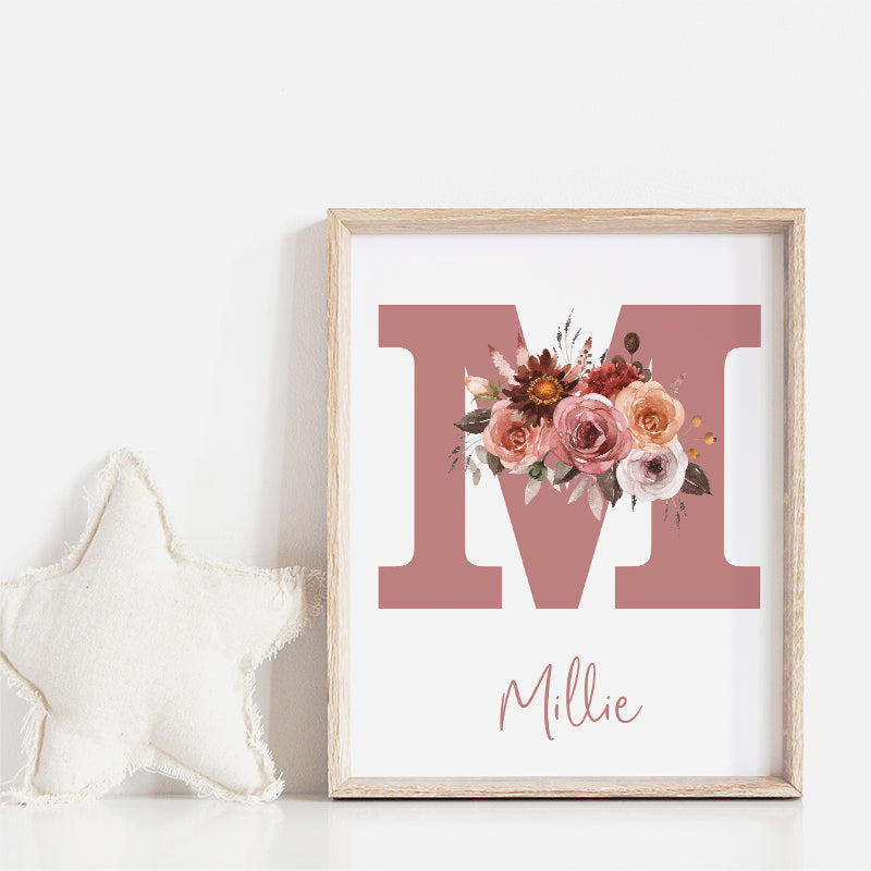 Personalized Blithe Printable: Snuggly Jacks Canada, Soft Pinks and Browns, Customizable for Your Nursery
