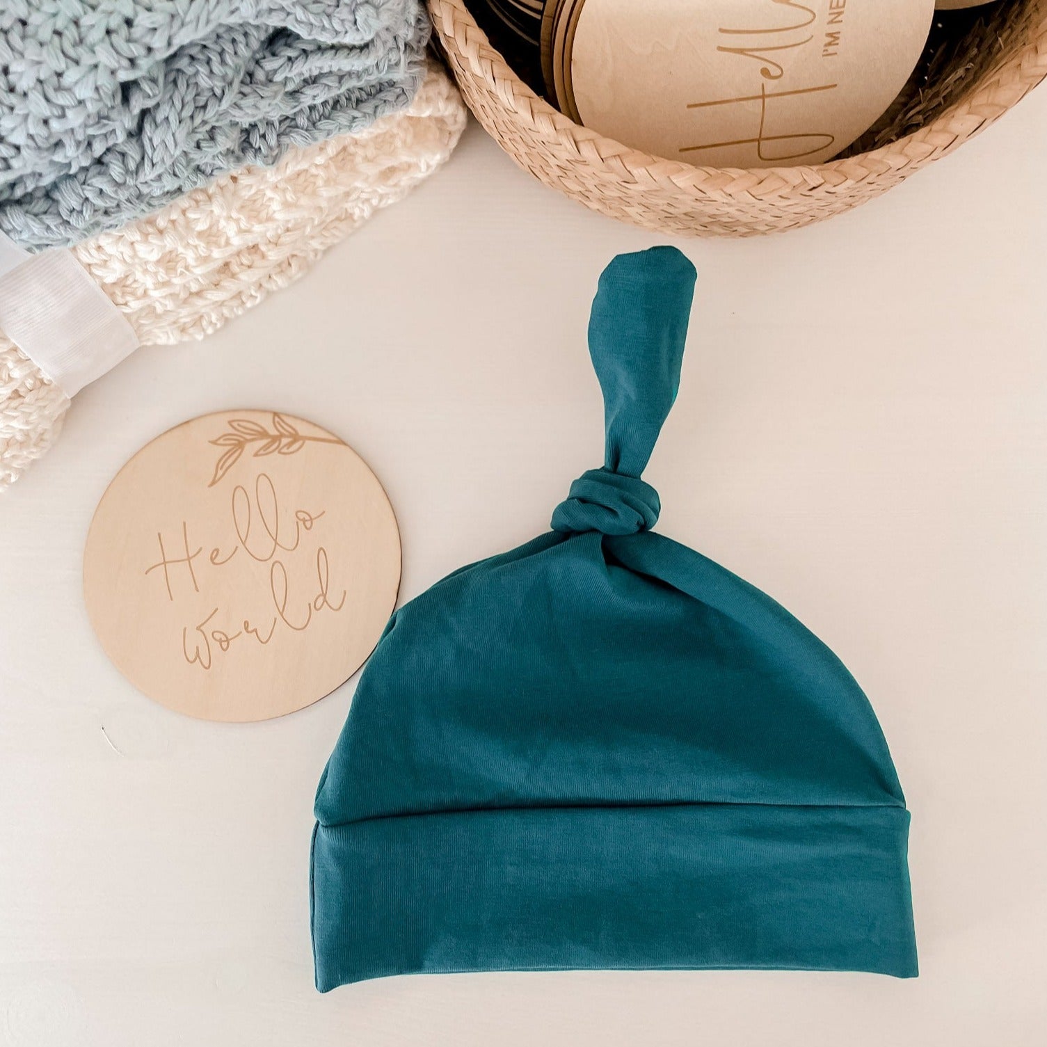 Harbour Blue Knotted Beanie