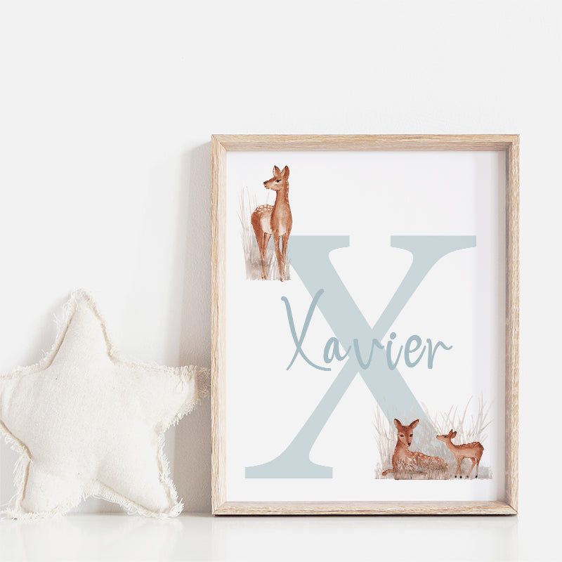 Fawn Custom Name Personalized Printable Wall Art