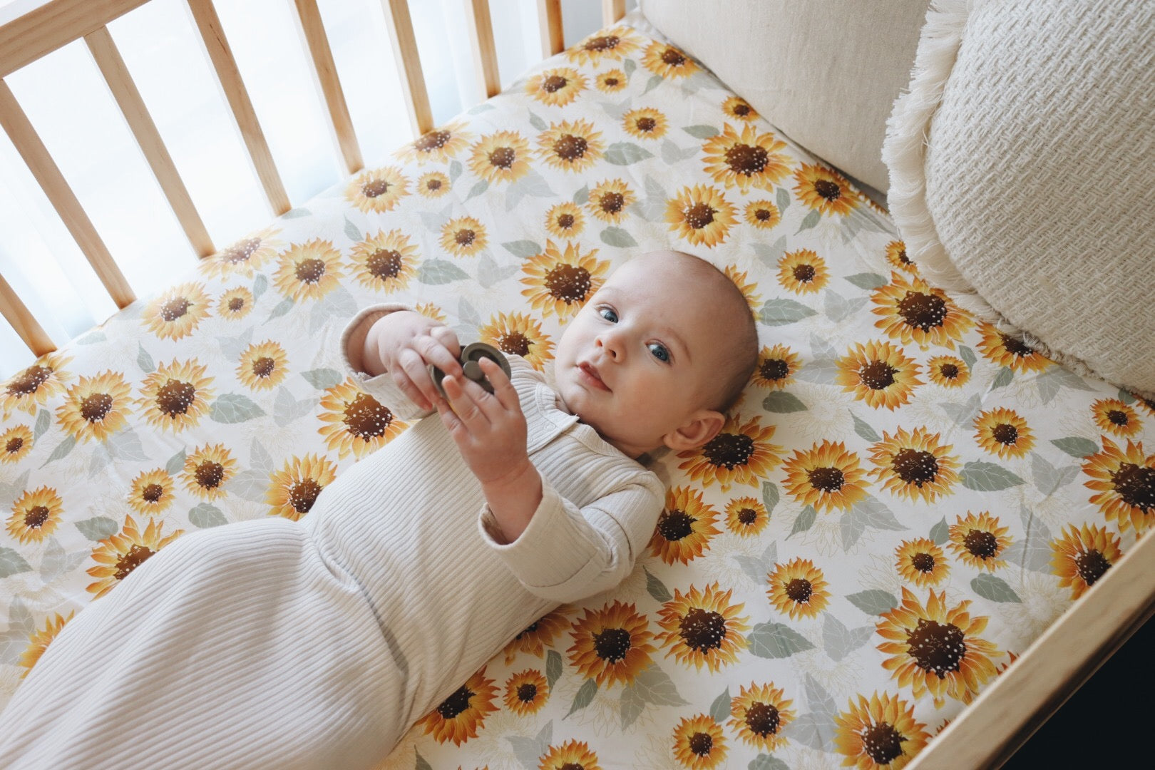 Sunflowers Fitted Crib Sheet